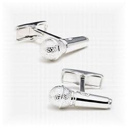 Sterling Microphone Cufflinks