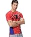 Red Plume Men's Compression Sports Fitness Shirt Armor, Men Spider T-Shirt (L) Red