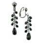 Onyx Dreams Multi Tiered Beaded Clip On Earrings