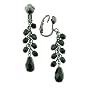 Onyx Dreams Multi Tiered Beaded Clip On Earrings