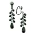 Onyx Dreams Multi Tiered Beaded Clip On Earrings