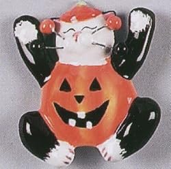 Whimsiclay Trick or Treat Cat Pin