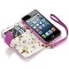 iPhone 5 Premium PU Leather Wallet Case / Cover / Pouch / Holster With Floral Interior - Hot Pink iPhone 5 Premium PU Leather Wallet Case / Cover / Pouch / Holster With Floral Interior - Hot Pink