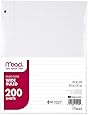 Mead Filler Paper, Loose Leaf Paper, Wide Ruled, 200 Sheets/Pack (15200)
