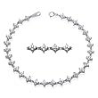 Diamond Cubic Zirconia Star Floweret Link Platinum Overlay CAREFREE Sterling Silver Bracelet