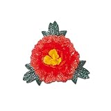 赤色　ボタン花　小サイズ　花笠用