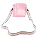 Mudder Clear Pink Hard Shell Protective Cover Case for Fujifilm Instax Mini 8/ 8+ Instant Film Camera with Rainbow Shoulder Strap