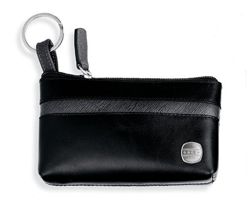 Cross Key Ring Pouch 2846 Leather Collection Ebony with Carbon Grey by Ebony & Ivory Cheesecakes