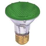 Bulbrite H50PAR20G 120V 50W PAR20 Halogen Light, Green
