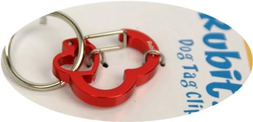 Rubit The Easy Dog Tag Heart Shaped Switch Clip, Medium, 1.07-Inch Diameter, Red
