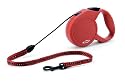 Flexi Small Retractable 23-Foot Classic Long 1 Cord Leash, Red