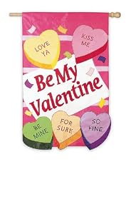 Candy Hearts Regular Size Applique Flag