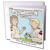 Rich Diesslins Funny KNOTS Scouting Cartoons - Potable Water - Jamboree Drinking Water - Greeting Cards-6 Greeting Cards with envelopes