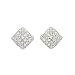 14K White Gold 1/3 ct. Diamond Square Shaped Fashion Earrings