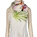 100% Cashmere Scarf Hand-Painted Water Color Botanical
