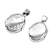 Sterling Silver Locket Pendant, Size: 21mm (NS-PK370006)