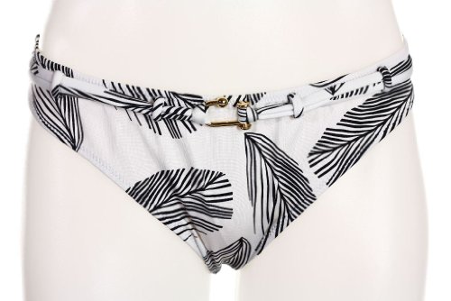 BCBGMAXAZRIA Womens B&W Palm Bikini Bottom
