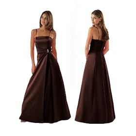 Elegantes Luxus Party Abendkleid, Farbe braun