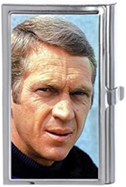 STEVE McQUEEN BULLITT Unique Fashion Business Name Card Holder Stainless Steel Case