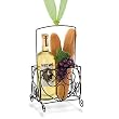 Wine Rack Ornament with Green Organza Ribbon