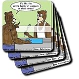 Londons Times Funny Animals Cartoons - Bear Cafeteria - Coasters