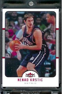 2006-07 Fleer # 121 Nenad Krstic New Jersey Nets Basketball Card - Mint Condition - In Protective Display Case !