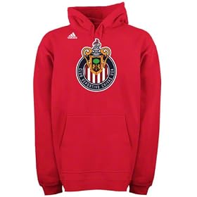 Club Deportivo Chivas USA Red adidas Team Logo Fleece Hooded Sweatshirt
