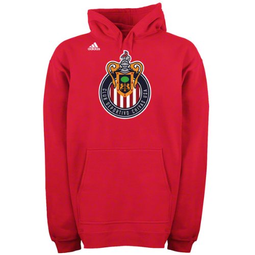 Club Deportivo Chivas USA Red adidas Team Logo Fleece Hooded Sweatshirt