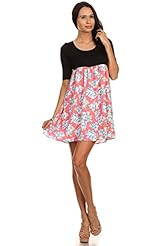 Plus Size Scoop Neck Babydoll Pleated General Print Polyester Mini Dress 