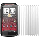 HTC SENSATION XE SCREEN PROTECTOR CASE / GUARD / FILM / COVER, 10-IN-1 PACK PART OF THE QUBITS ACCESSORIES RANGE