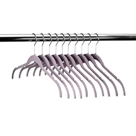ULTRA-SLIM VELVET SHIRT HANGERS - SET OF 10-LAVENDER