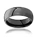 Bling Jewelry Black Tungsten Mens Wedding Band Ring 8mm