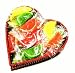 6 inch Red Heart Basket, Filled with Sugar-Free Fruit Slices, 1.5 lbs