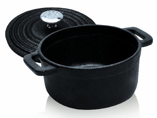 Ecolution EOBK-2515 Cast Iron Mini Casserole Pan with Lid
