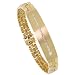 14k Gold Rolex Link Style 8" Men's Bracelet, w/ 0.75 Carat Baguette & Princess Cut Diamonds, 7/16" (11mm) wide