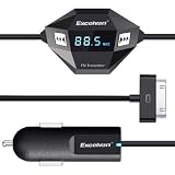 Excelvan F27 Fm Wireless Radio Adapter Transmitter with Automobile Car Charger for All Iphone Ipod