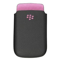 BlackBerry Leder Handytasche f�r Torch 9800 schwarz/rosa