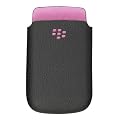 BlackBerry Leder Handytasche f�r Torch 9800 schwarz/rosa