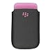 BlackBerry Leder Handytasche f�r Torch 9800 schwarz/rosa