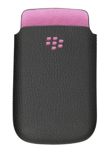 BlackBerry Leder Handytasche f&uuml;r Torch 9800 schwarz/rosa