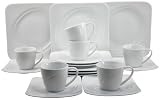 Creatable 164200 Kaffeeservice Geo 18-teilig, wei&szlig;