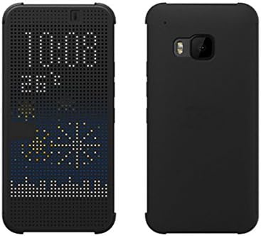 Tailuo Dot View Case for HTC One (M8) - Retail Packaging (black M8)