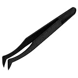 uxcell アンチスタティックピンセット　非磁性帯電防止　曲げチップ　11cm