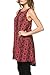 2LUV Women's Sleeveless Mix Print Hi Low Tunic Top