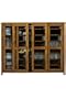 Mission Sliding Four door Multicolormedia Cabinet Glass Doors, 4-DOOR GLASS, HONEY