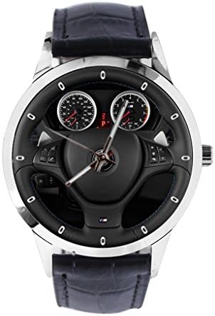 Kuaile Bmw X5 M Watch Personalized Unique Unisex Quartz Round Dial Case Clock PU Leather Band Wrist Watch