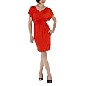 Mossimo® Black: Women's Shirred Dress w/Tie Back - Scorch Orange