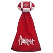 Nebraska Cornhuskers Plush NCAA Football with Attached Security Blanket by Coed Sportswear