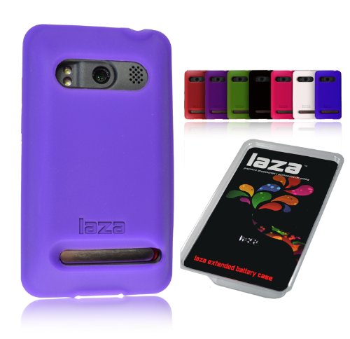 Laza Sprint HTC Evo 4G Extended Battery Silicone Case Purple
