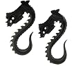 Organic Hand Carved Dragon Horn Plugs - 8 Gauge - 32mm x 57mm - Sold as a Pair